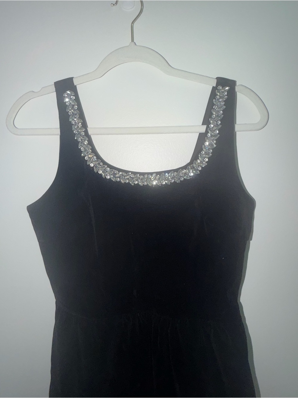 Cider Velvet Rhinestone Ruffle Maxi Dress - Picture 6 of 8
